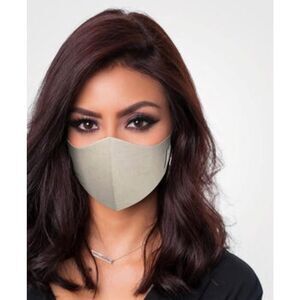 Sage Green Silky Satin Cloth Fashion Face Mask NEW Women's Washable Luxury